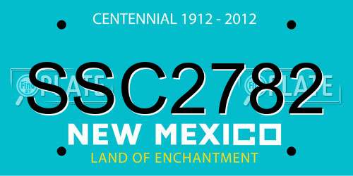 SSC2782 New Mexico License Plate