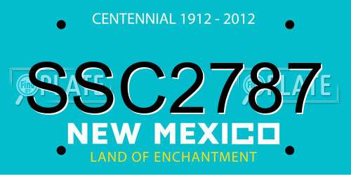 SSC2787 New Mexico License Plate