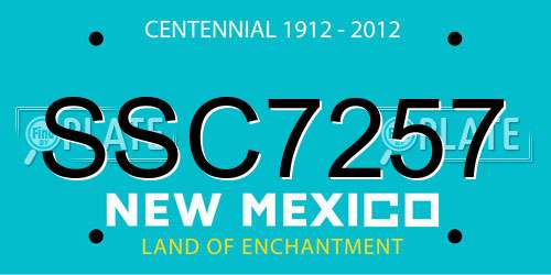 SSC7257 New Mexico License Plate