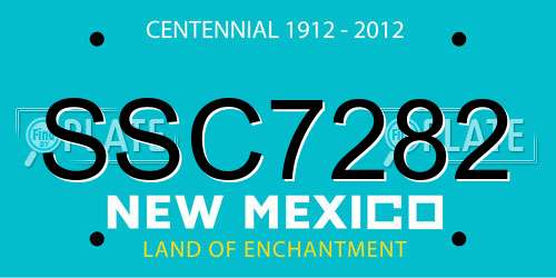 SSC7282 New Mexico License Plate