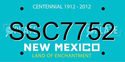 SSC7752 New Mexico License Plate