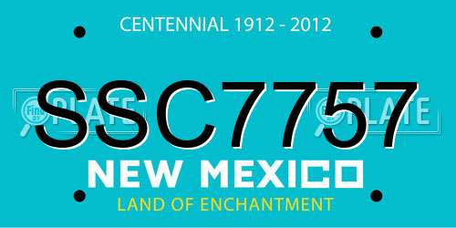 SSC7757 New Mexico License Plate