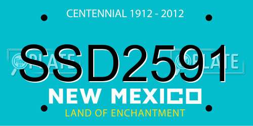 SSD2591 New Mexico License Plate
