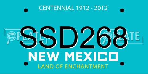 SSD268 New Mexico License Plate