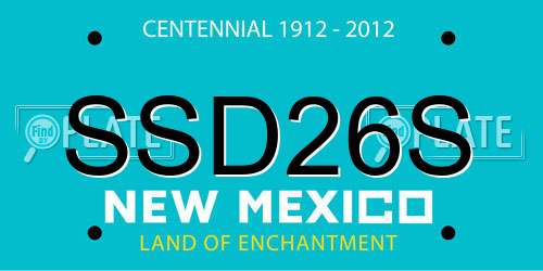 SSD26S New Mexico License Plate