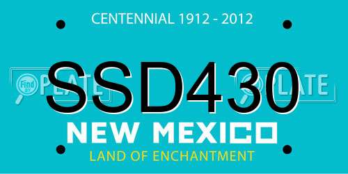 SSD430 New Mexico License Plate