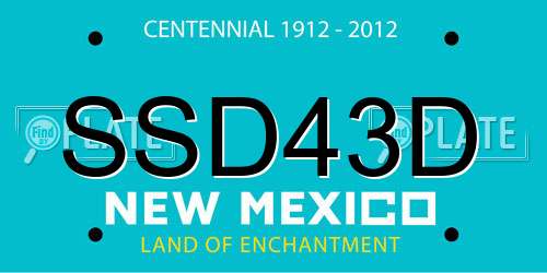 SSD43D New Mexico License Plate