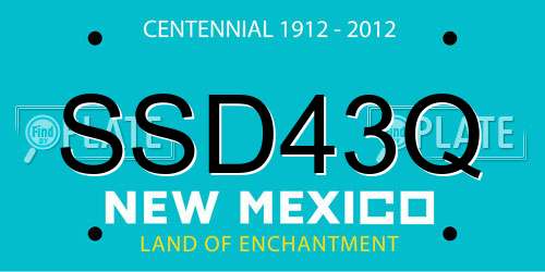 SSD43Q New Mexico License Plate