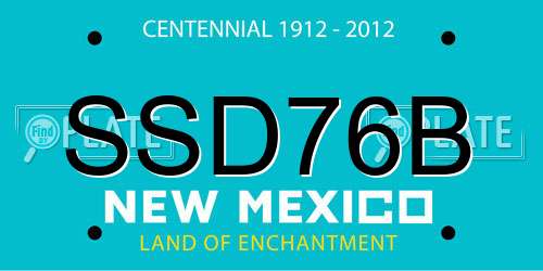 SSD76B New Mexico License Plate