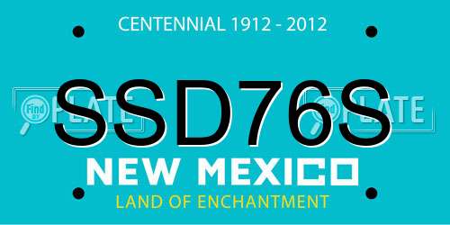 SSD76S New Mexico License Plate