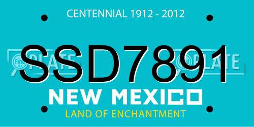 SSD7891 New Mexico License Plate