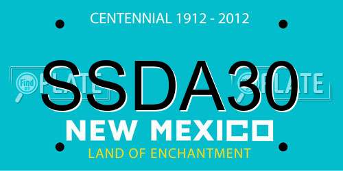 SSDA30 New Mexico License Plate