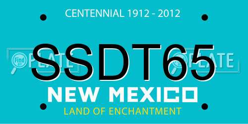 SSDT65 New Mexico License Plate