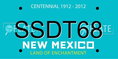 SSDT68 New Mexico License Plate