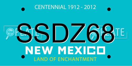 SSDZ68 New Mexico License Plate