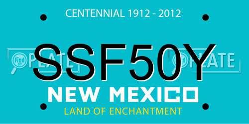 SSF50Y New Mexico License Plate