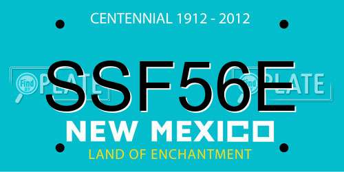SSF56E New Mexico License Plate