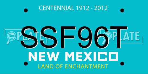 SSF96T New Mexico License Plate