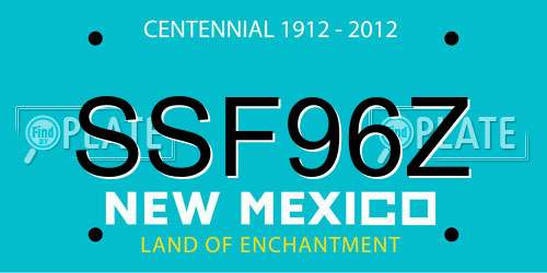 SSF96Z New Mexico License Plate