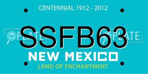 SSFB63 New Mexico License Plate