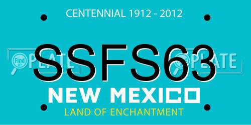 SSFS63 New Mexico License Plate