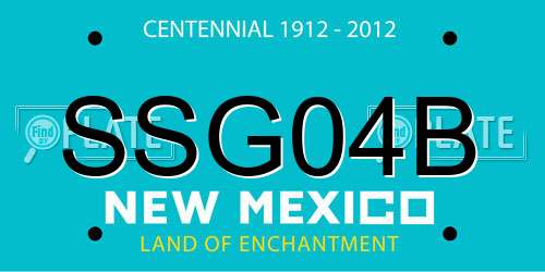 SSG04B New Mexico License Plate