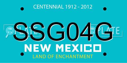 SSG04G New Mexico License Plate