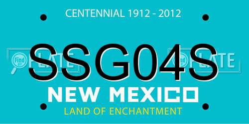 SSG04S New Mexico License Plate