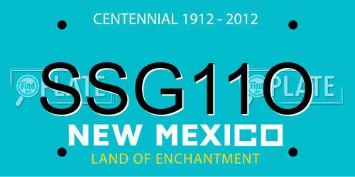 SSG11O New Mexico License Plate