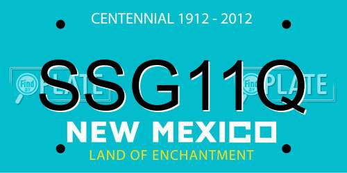 SSG11Q New Mexico License Plate