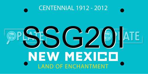 SSG20I New Mexico License Plate