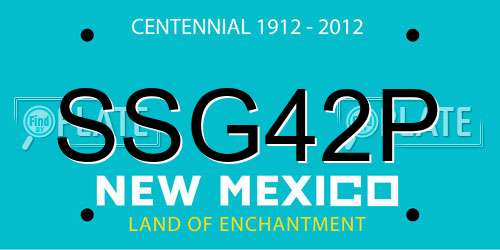 SSG42P New Mexico License Plate