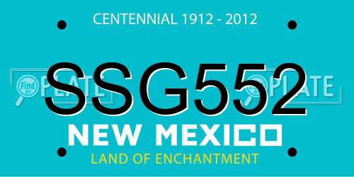 SSG552 New Mexico License Plate