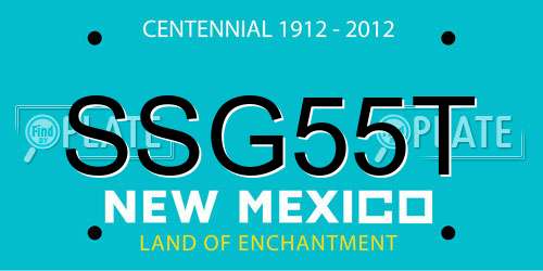 SSG55T New Mexico License Plate