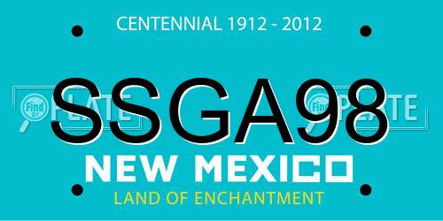 SSGA98 New Mexico License Plate