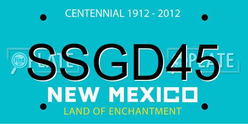 SSGD45 New Mexico License Plate