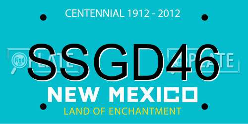 SSGD46 New Mexico License Plate