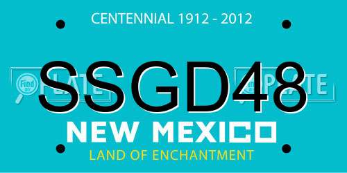 SSGD48 New Mexico License Plate