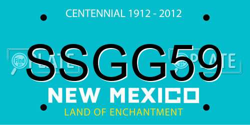 SSGG59 New Mexico License Plate