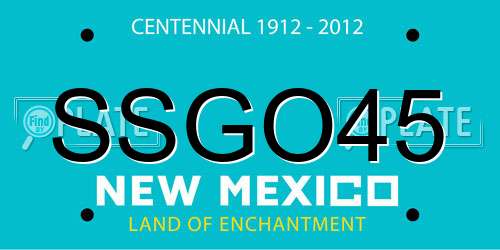 SSGO45 New Mexico License Plate