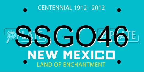 SSGO46 New Mexico License Plate