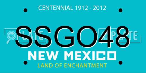 SSGO48 New Mexico License Plate