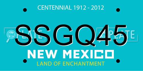 SSGQ45 New Mexico License Plate