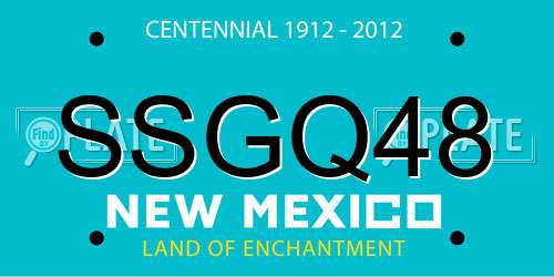 SSGQ48 New Mexico License Plate