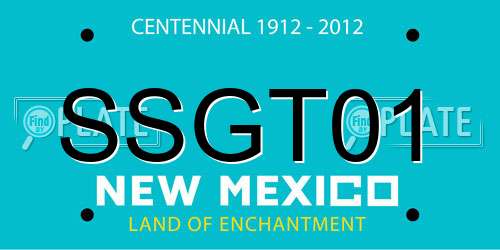 SSGT01 New Mexico License Plate