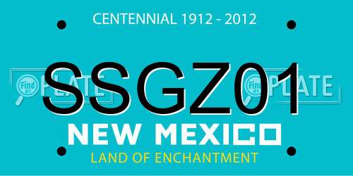 SSGZ01 New Mexico License Plate