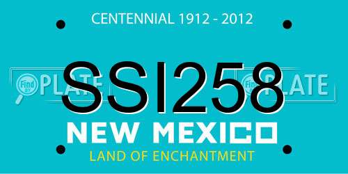 SSI258 New Mexico License Plate