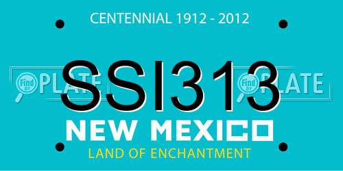 SSI313 New Mexico License Plate