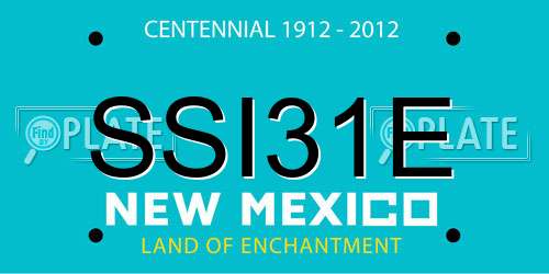 SSI31E New Mexico License Plate