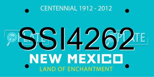 SSI4262 New Mexico License Plate